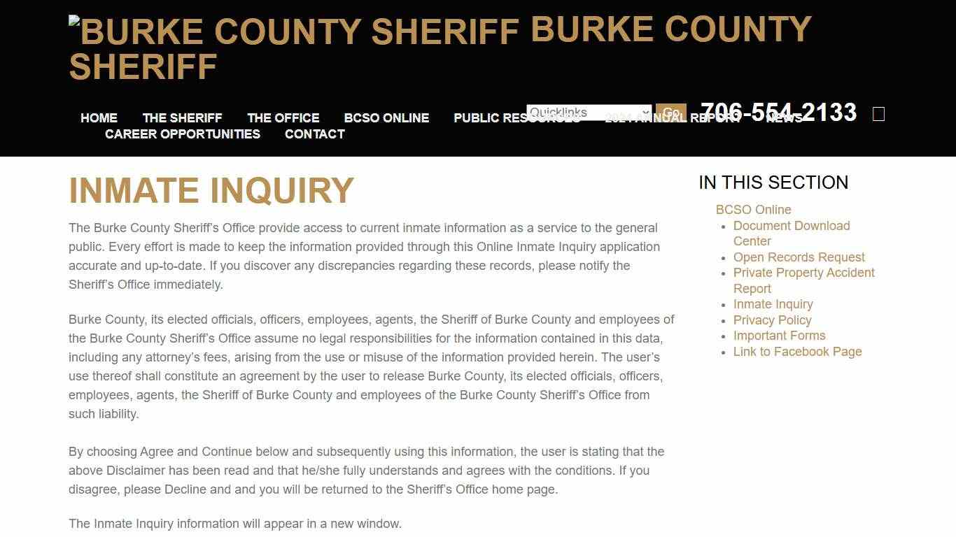 Inmate Inquiry - Burke County Sheriff